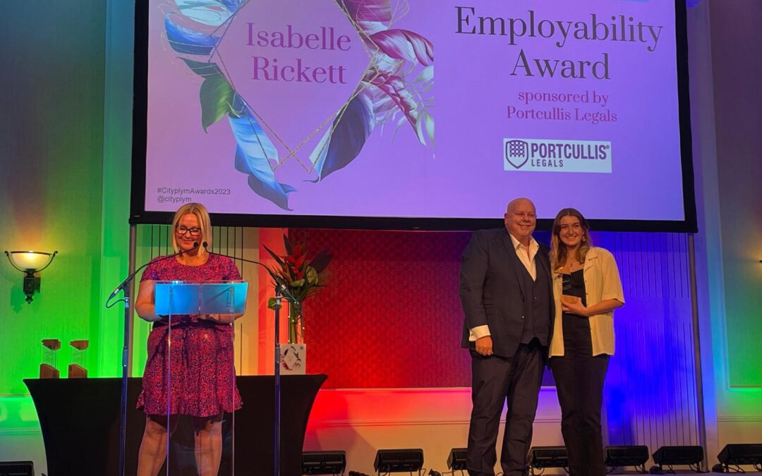 Presenting the Employability Award at Plymouth City College Awards Evening